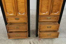 Load image into Gallery viewer, Pair of Thomasville Embassy Pier Cabinets with Pull-Out Writing Surfaces
