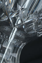 Load image into Gallery viewer, Waterford Crystal Table Lamps Pair Brass Base Cut Crystal Accent Lamps
