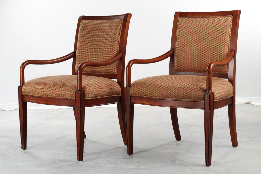 Pair of Wide Arm Chairs
