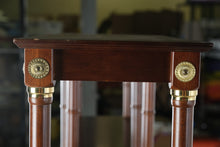 Load image into Gallery viewer, Pair of Regency Style Mahogany Open Bookcases with Brass Accents
