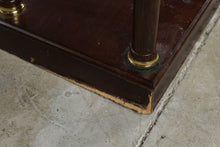 Load image into Gallery viewer, Pair of Regency Style Mahogany Open Bookcases with Brass Accents

