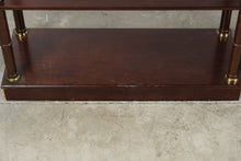 Load image into Gallery viewer, Pair of Regency Style Mahogany Open Bookcases with Brass Accents

