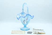 Load image into Gallery viewer, Fenton Paneled Basket in Misty Blue - Museum Collection
