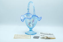 Load image into Gallery viewer, Fenton Paneled Basket in Misty Blue - Museum Collection
