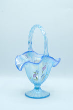 Load image into Gallery viewer, Fenton Paneled Basket in Misty Blue - Museum Collection
