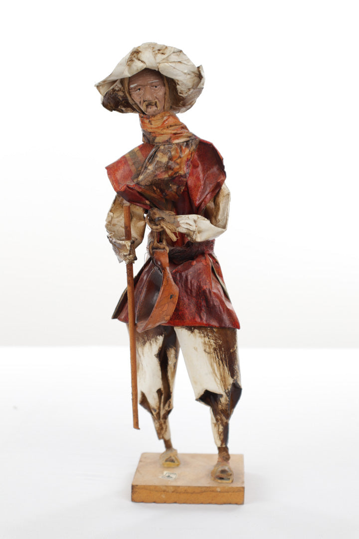 Paper Mache Man Holding Pot - Mexican Folk Art