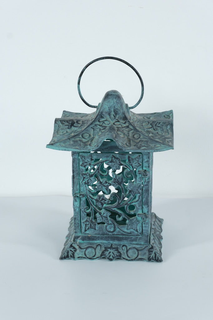 PartyLite Verdigris Metal Lantern Candle Holder – 13