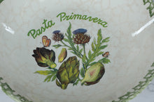 Load image into Gallery viewer, Pasta Primavera Large Ceramic Serving Bowl Artichoke Design 13 Inch Harry and David
