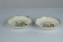 Load image into Gallery viewer, Pasta Primavera Ceramic Pasta Bowls Set of 2 Vegetable Design 9 Inch
