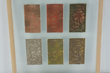 Load image into Gallery viewer, Vintage Nine Panel Botanical Relief Paper Wall Art Framed 16x22
