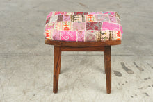 Load image into Gallery viewer, Bohemian Patchwork Upholstered Wood Vanity Stool
