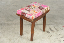 Load image into Gallery viewer, Bohemian Patchwork Upholstered Wood Vanity Stool
