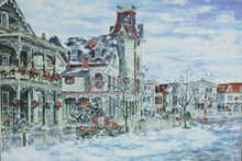 Load image into Gallery viewer, Patricia Rainey Cape May NJ Signed Print Framed Coastal Victorian Winter Scene 22x18

