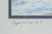 Load image into Gallery viewer, Patricia Rainey Cape May NJ Signed Print Framed Coastal Victorian Winter Scene 22x18
