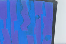 Load image into Gallery viewer, Patrick Horsley Studio Pottery Wall Plate Blue Purple Abstract Ceramic 12 Inch
