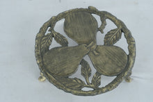 Load image into Gallery viewer, Cast Metal Pear Trivet Footed Hot Plate Rustic Kitchen Decor
