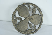 Load image into Gallery viewer, Cast Metal Pear Trivet Footed Hot Plate Rustic Kitchen Decor
