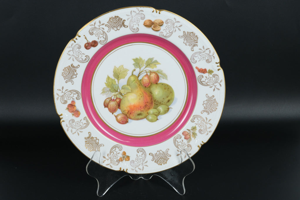Winterling Fruit Border Plate – Pear & Gooseberry – 10