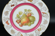 Load image into Gallery viewer, Winterling Fruit Border Plate – Pear &amp; Gooseberry – 10&quot; Round – Gold Rim, Mix &amp; Match Set
