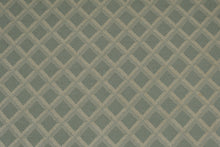 Load image into Gallery viewer, Pearson Custom Upholstery Three Cushion Sofa in Pale Green Diamond Pattern Fabric
