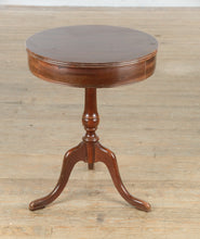 Load image into Gallery viewer, 🪑 Vintage Duncan Phyfe Style Pedestal Drum Table – Single Drawer

