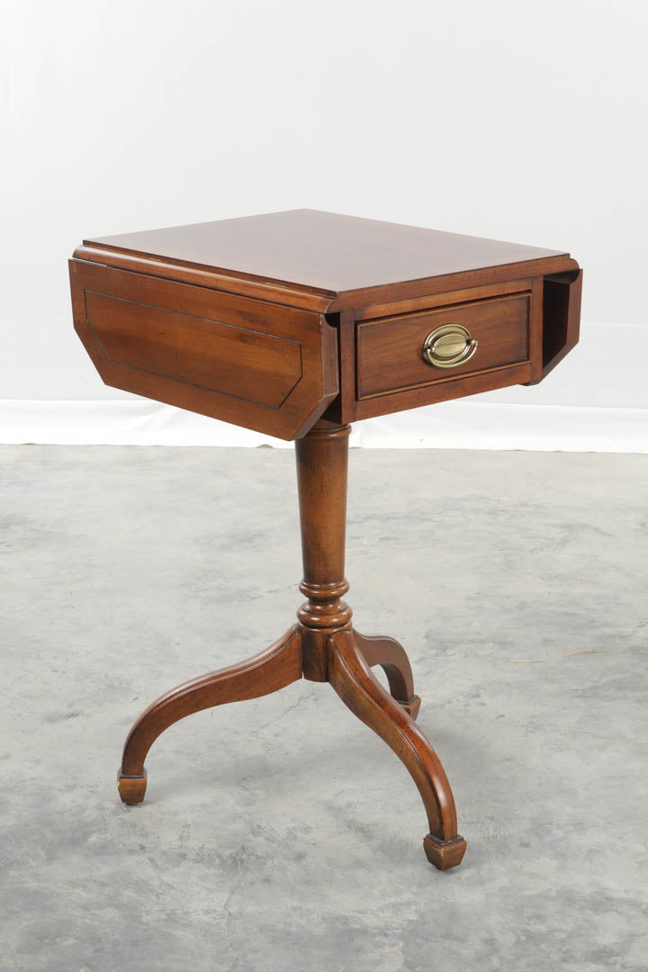 Pedestal Pembroke Side Table by Gordon's Fine Furniture