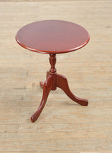 Load image into Gallery viewer, Cherry-Finished Pedestal Side Table
