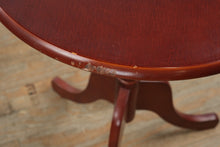 Load image into Gallery viewer, Cherry-Finished Pedestal Side Table

