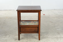 Load image into Gallery viewer, Pier 1 Imports Wood End Table with Drawer and Decorative Shelf
