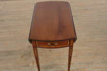 Load image into Gallery viewer, American Masterpiece Collection by Hickory Furniture Inlaid Mahogany Drop-Leaf Side Table with Drawer

