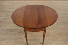 Load image into Gallery viewer, American Masterpiece Collection by Hickory Furniture Inlaid Mahogany Drop-Leaf Side Table with Drawer
