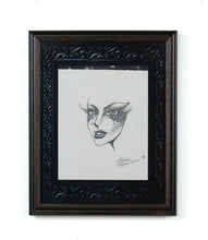 Load image into Gallery viewer, &quot;Masquerade Gaze&quot; – Original Framed Drawing by Nadalia Mayta Soto (2010)
