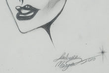 Load image into Gallery viewer, &quot;Masquerade Gaze&quot; – Original Framed Drawing by Nadalia Mayta Soto (2010)
