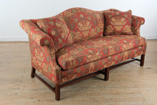 Load image into Gallery viewer, Pennsylvania House Chippendale Style Upholstered Sofa in Red Damask
