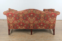 Load image into Gallery viewer, Pennsylvania House Chippendale Style Upholstered Sofa in Red Damask
