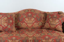 Load image into Gallery viewer, Pennsylvania House Chippendale Style Upholstered Sofa in Red Damask
