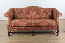 Load image into Gallery viewer, Pennsylvania House Chippendale Style Upholstered Sofa in Red Damask
