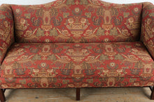 Load image into Gallery viewer, Pennsylvania House Chippendale Style Upholstered Sofa in Red Damask
