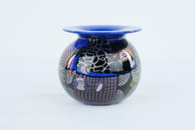Load image into Gallery viewer, Peter Vanderlaan Signed Art Glass Vase Blue Iridescent Studio Glass 525 Inch

