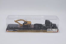 Load image into Gallery viewer, Norscot 1:87 Peterbilt Model 389 with Trail King Lowboy Trailer &amp; CAT 315CL Hydraulic Excavator – Die-Cast Model
