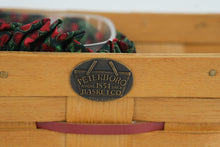 Load image into Gallery viewer, Peterboro Basket Co. Handwoven Oval Serving Basket with Braided Handles, Liner &amp; Protector
