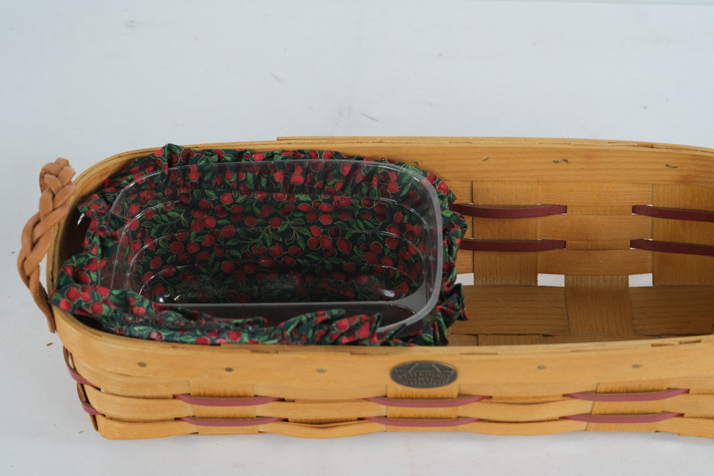 Peterboro Basket Co. Handwoven Oval Serving Basket with Braided