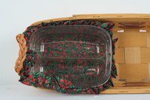Load image into Gallery viewer, Peterboro Basket Co. Handwoven Oval Serving Basket with Braided Handles, Liner &amp; Protector
