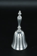Load image into Gallery viewer, Kirk Pewter Handcrafted Table Bell – 5.5" Vintage Polished Pewter Call Bell
