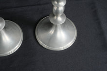 Load image into Gallery viewer, Vintage Lord Baltimore Pewter Weighted Candlesticks Pair 9 Inch Taper Candle Holders
