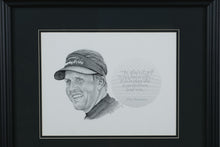 Load image into Gallery viewer, George Murray “Phil Mickelson” Framed Golf Portrait – Signed Artist Print (23&quot; x 18.5&quot;)
