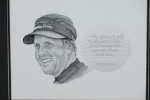Load image into Gallery viewer, George Murray “Phil Mickelson” Framed Golf Portrait – Signed Artist Print (23&quot; x 18.5&quot;)
