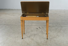 Load image into Gallery viewer, Wurlitzer Organ Bench Wood Storage Seat Brass Accents 26 x 14
