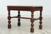 Load image into Gallery viewer, Vintage Mahogany Piano Bench Turned Legs Wood Stool 22 Inch
