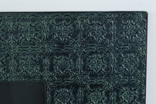 Load image into Gallery viewer, Green Embossed Tile Pattern Wall Frame 21 Inch Made in India
